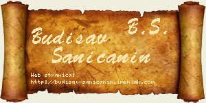 Budisav Saničanin vizit kartica